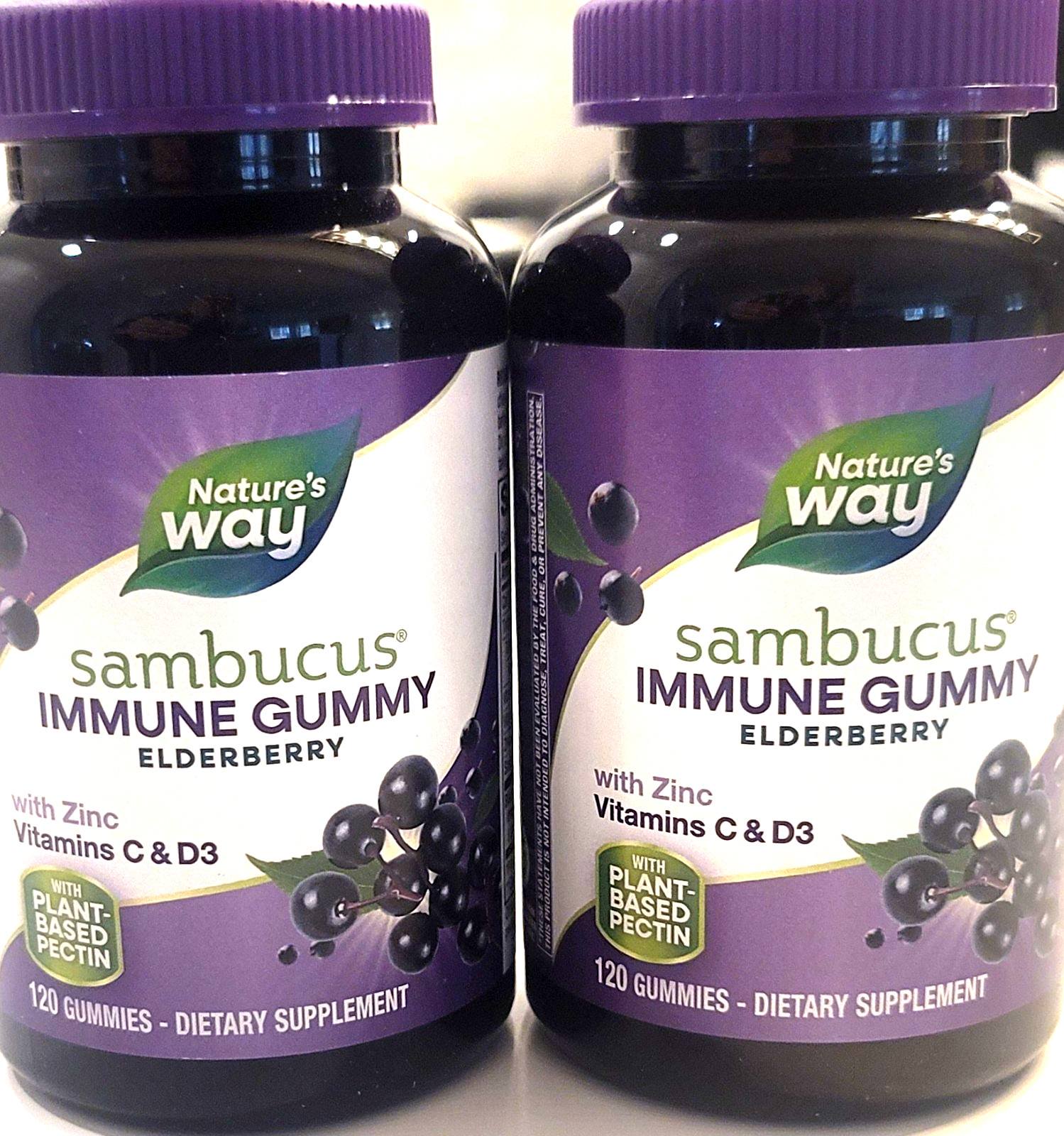 Lot of 2 Nature's way Sambucus Immune Gummy Elderberry 240 Gummies Exp.5/31/2026