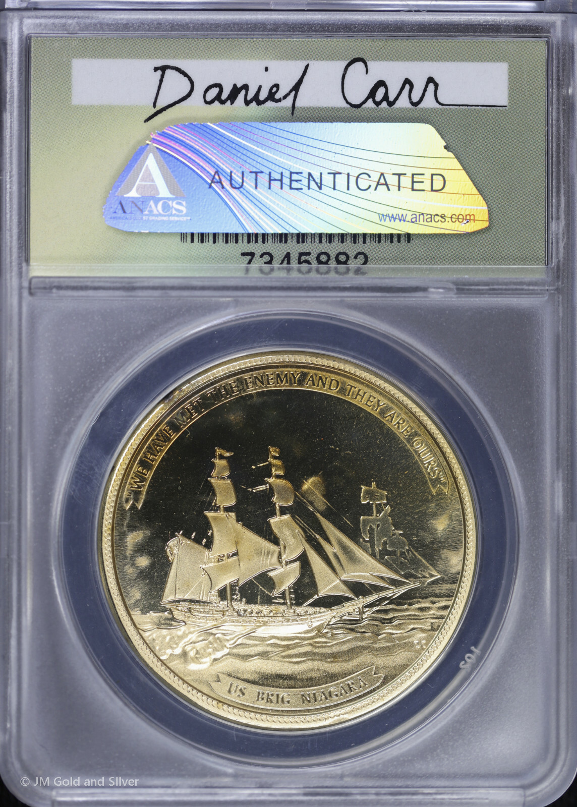 2013 Brass Medal Battle of Lake Erie Bicentennial ANACS MS 69 DCAM | Dan Carr