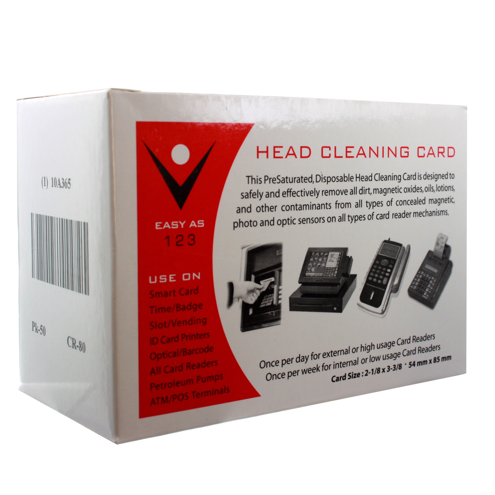 CR80 Magnetic Card Reader and Keyless Lock Cleaning Cards 50pcs