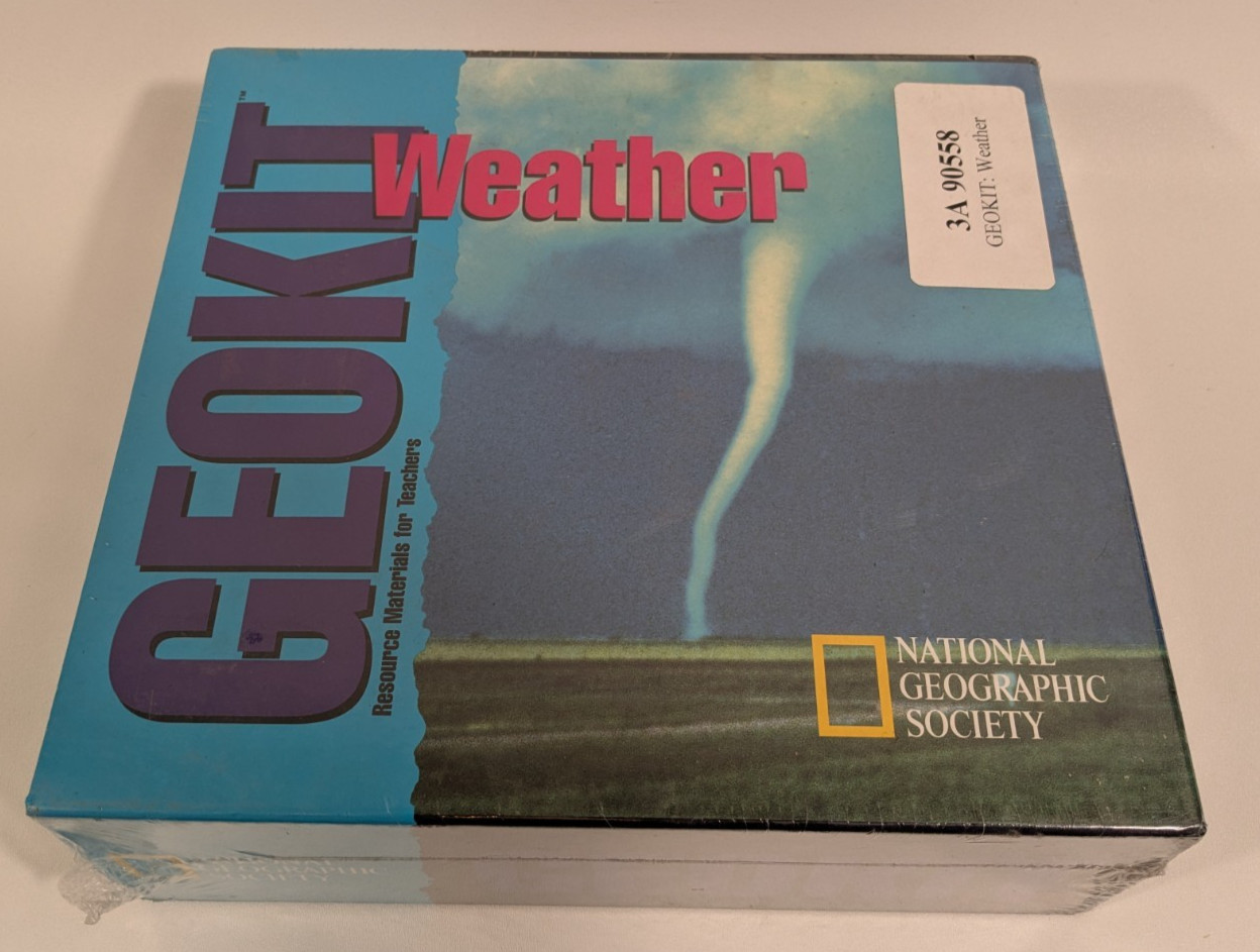 National Geographic Society Geokit Weather VHS Classroom Kit Guide New Sealed!