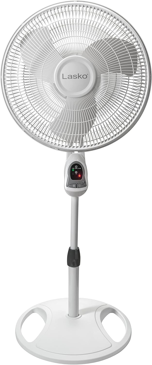 Oscillating Adjustable Pstal Stand Fan with Timer and Remote for