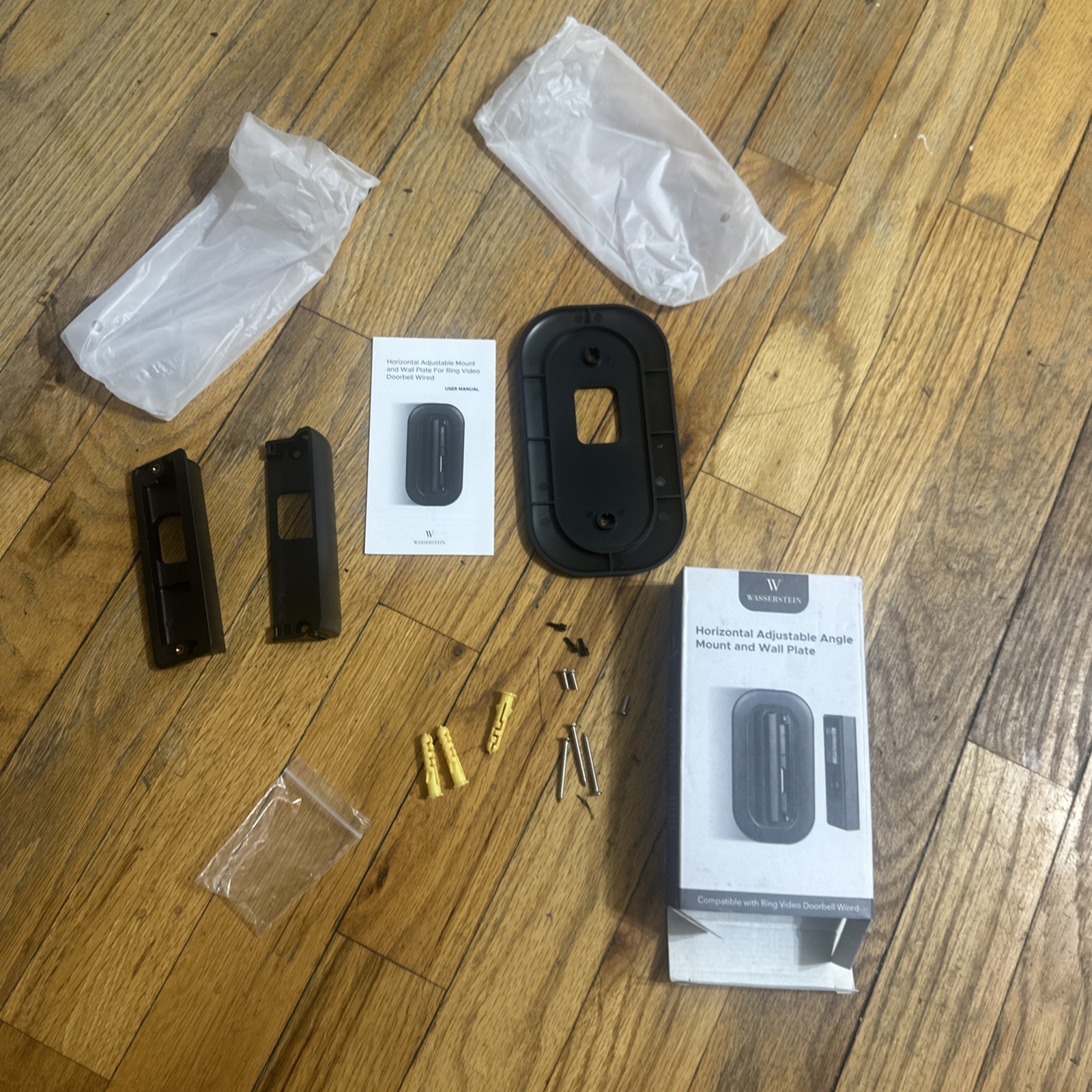 Wasserstein 35°–55° Adjustable Angle Mount for Ring Video Doorbell Wired