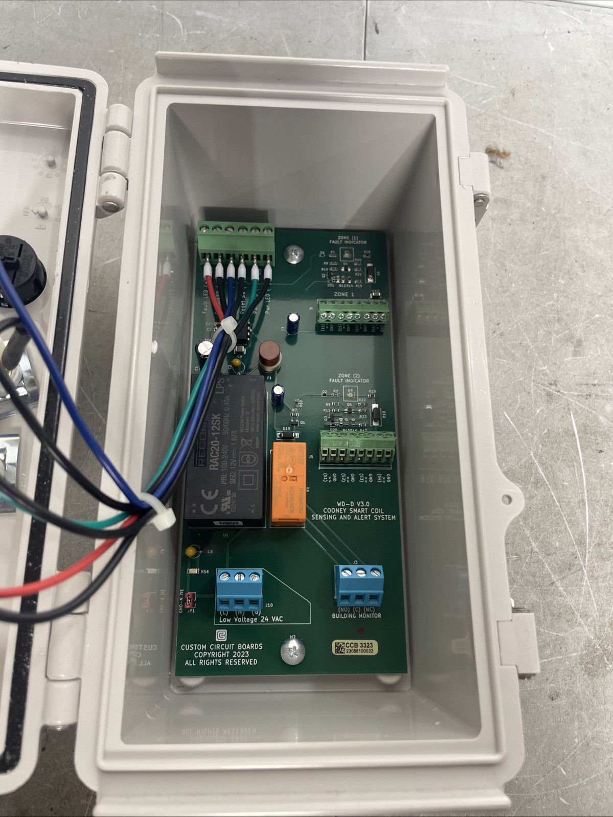 Cooney Smart Coil Replacement Enclosure Box Freeze Alert Device w Interior Board