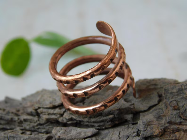 Solid Pure Copper Minimalist Healing Ring, Handmade, Unisex