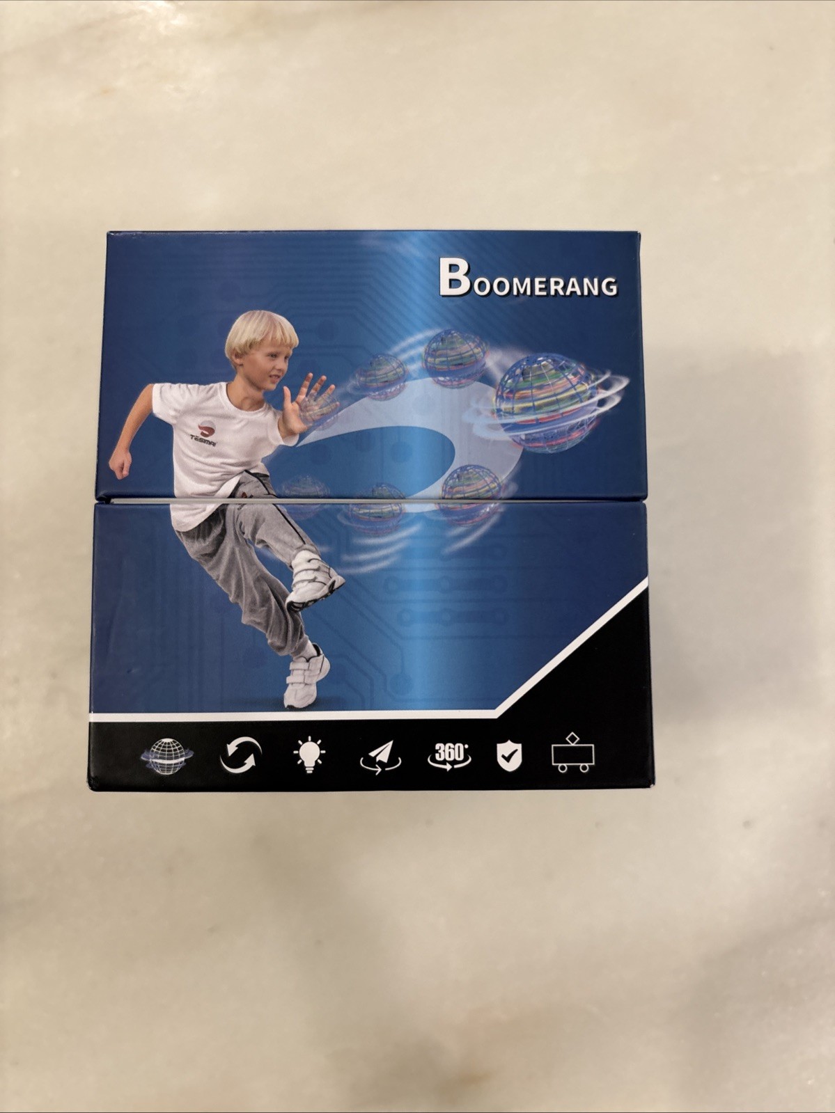 Flying Boomerang Spinner Mini UFO Drone with LED RGB Light