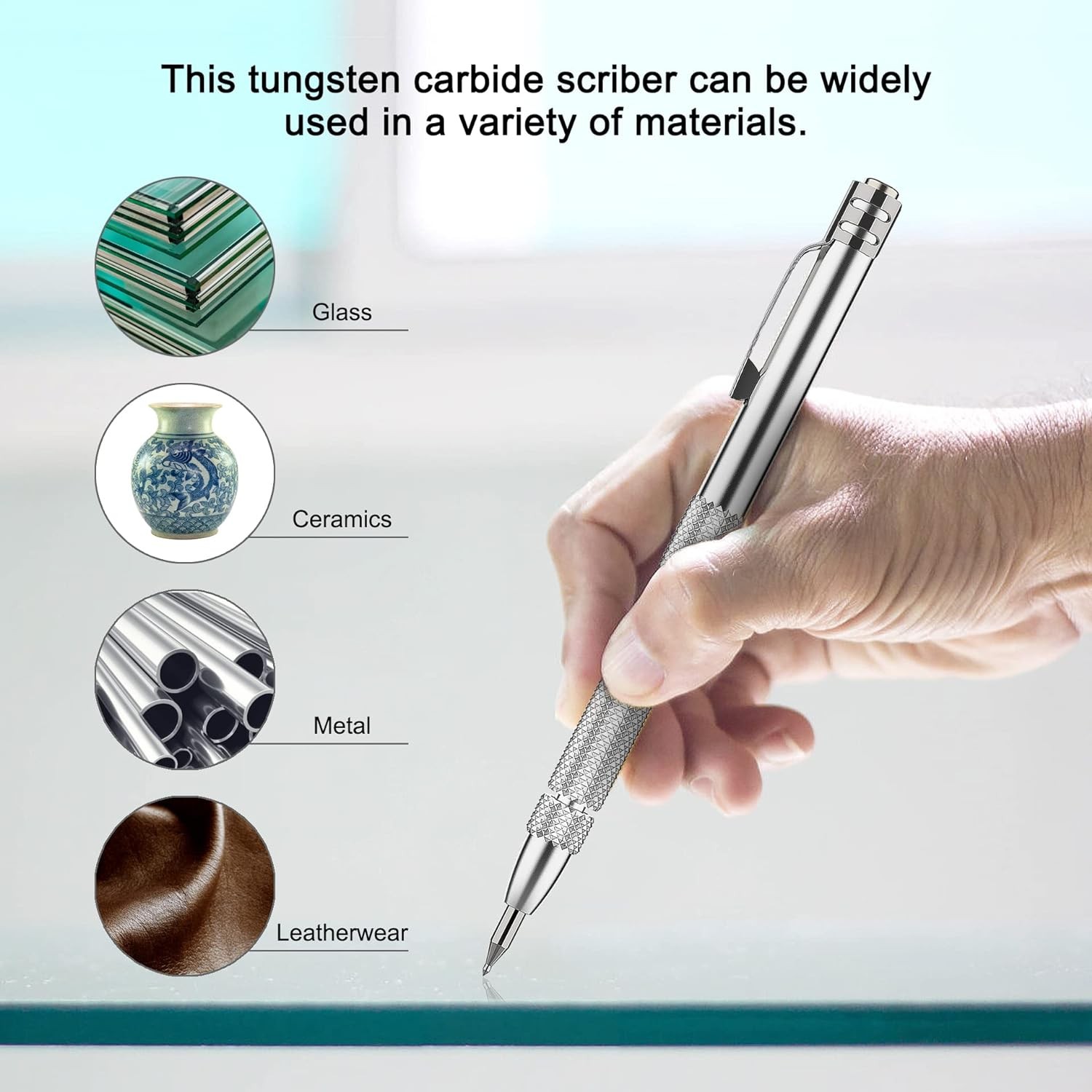 2 Pack Tungsten Carbide Scriber Tool Set with Magnet - Professional Metal Engrav