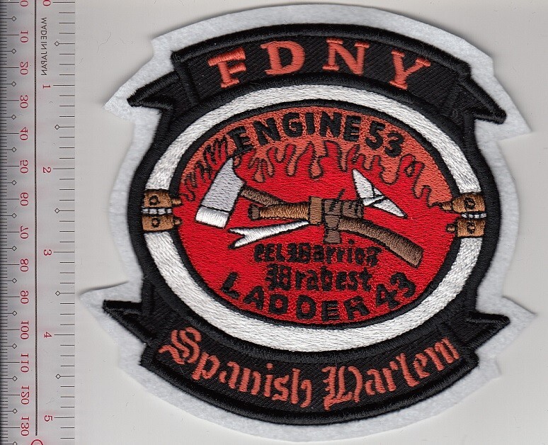New York City Fire Department Engine 53 Ladder 43 El Barrios Bravest NO TARIFF