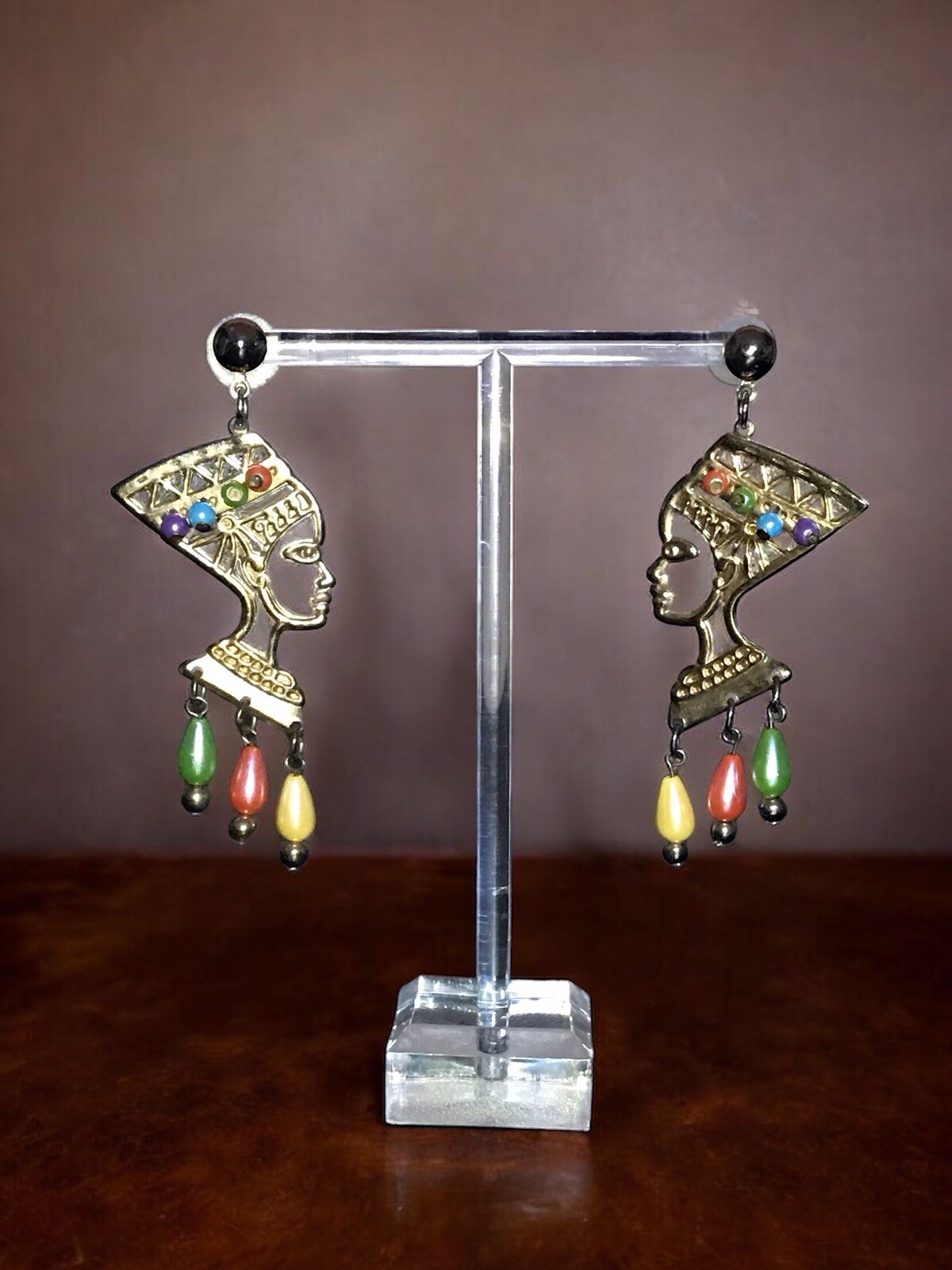 Vintage Queen Nefertiti Earrings