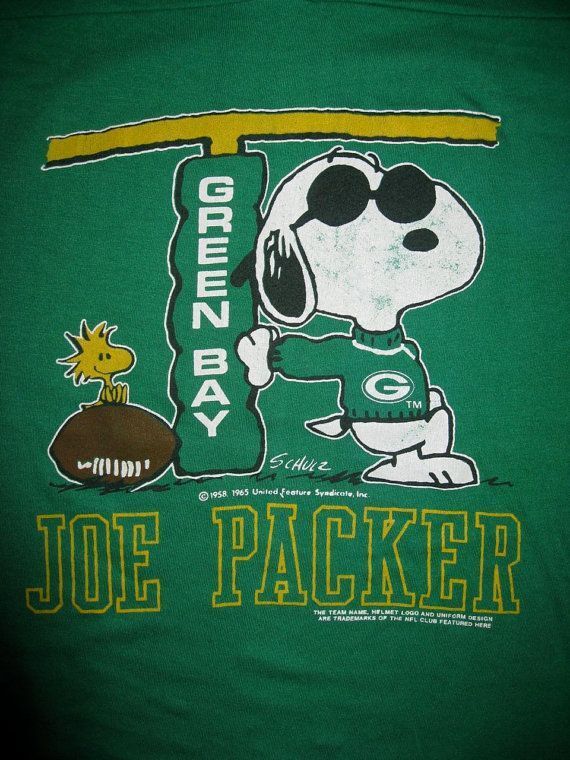 Green Bay Packers NFL Sn00py Cartoon Green Unisex T shirt vtg HN2547