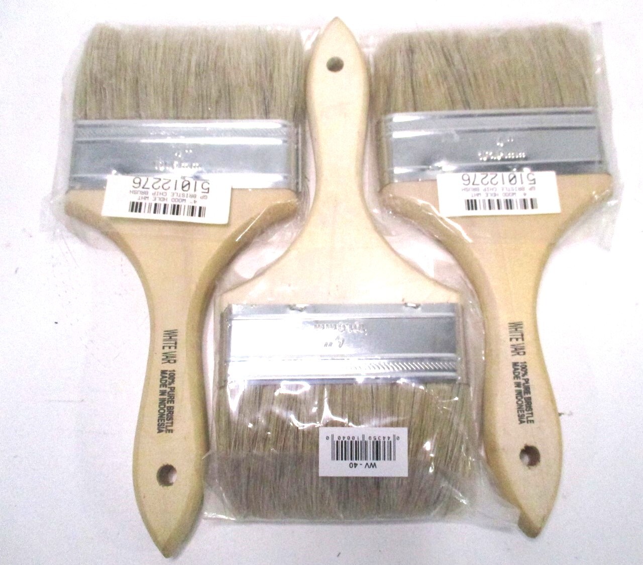 Premier (WV-40) 4" W x 2" Bristle L x 7" Handle L Hog Chip Brush - 3 QTY