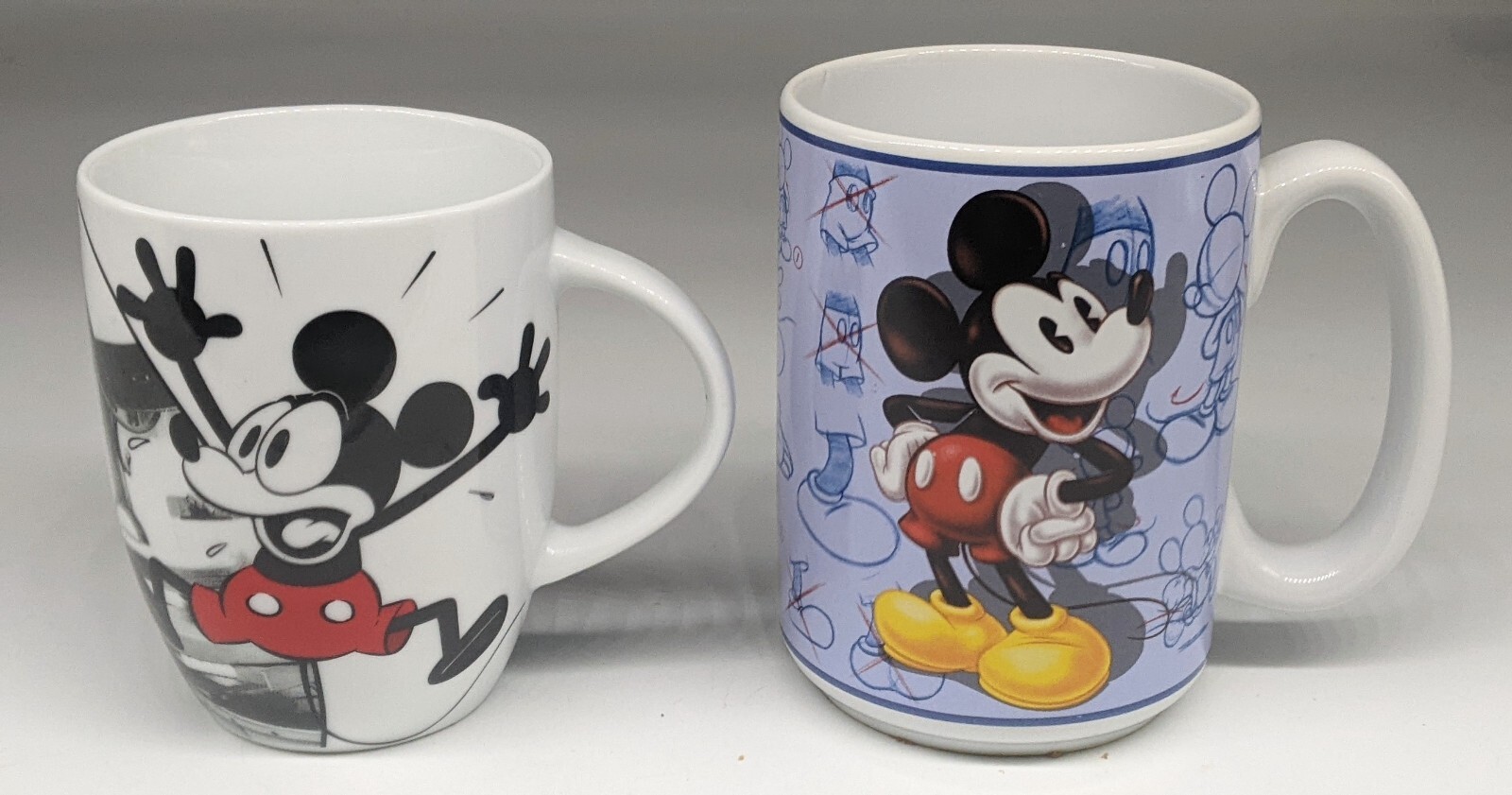 Two Disney Mickey Mouse Mugs
