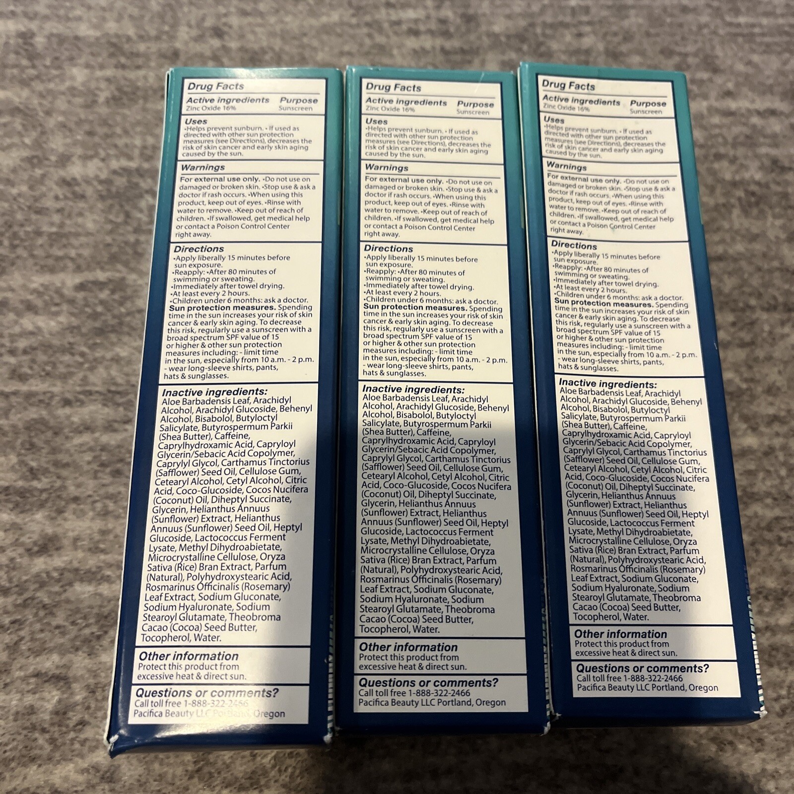 Pacifica Mineral Face Coconut Probiotic SPF 30 1.7 Oz READ Description ~3 Packs