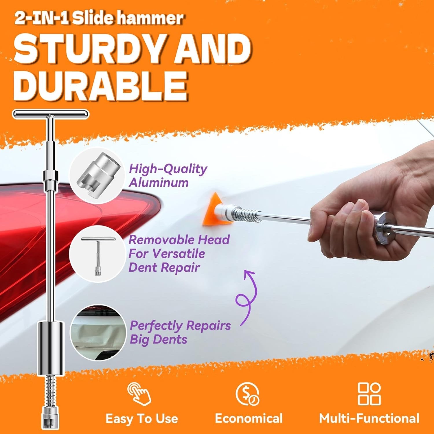 Dent Puller Kit, Dent Remover Tool for Car Dent Repair – PDR Tools Set Slide Ham