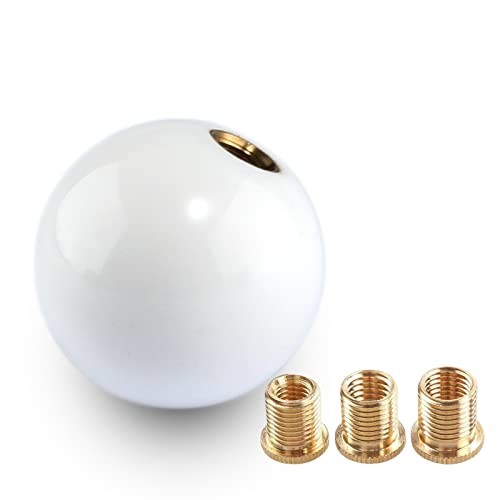 Round Ball Shift Knob Universal Gear Shift Knob 5 6 Speed for Manual Pure-white