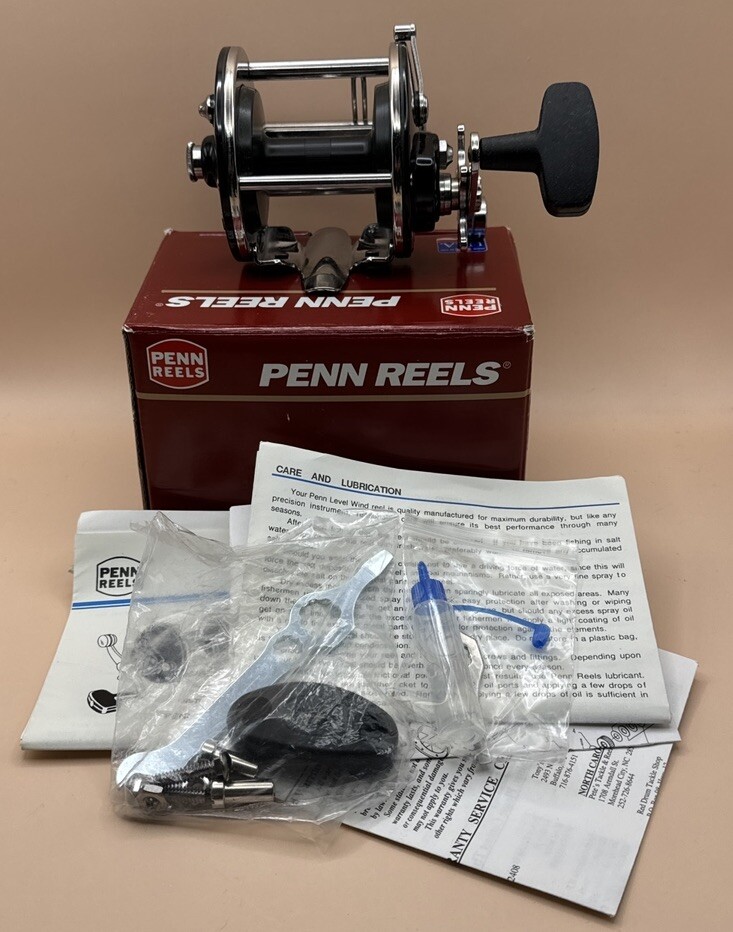 Penn Reels 209M Level Wind Fishing Reel With Box And Accessories. See Photos New