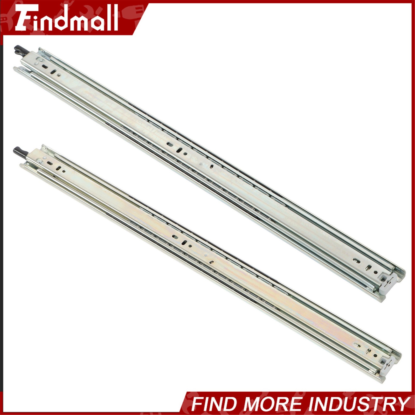Findmall Heavy Duty 24" Drawer Slides w/Lock 150lb - Full Extension Ball Bearing
