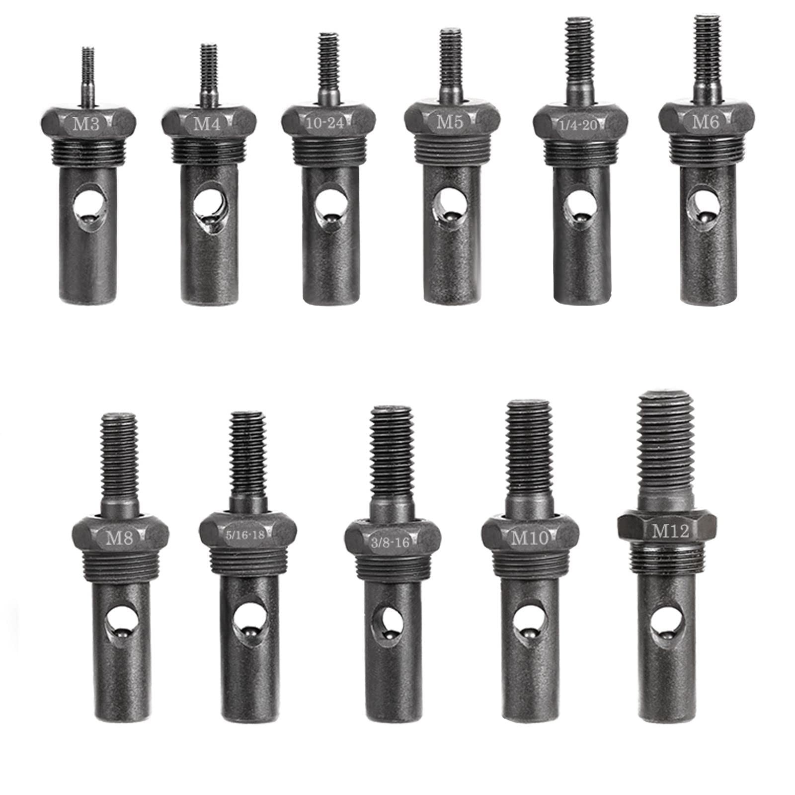 11Pcs Rivet Nut Tool Replacement Mandrels of 14''/16''