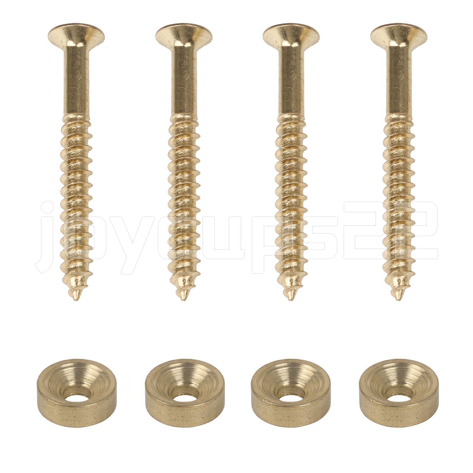 1 Set of 4 Gold Neck Joint Bushings/Screw for Guitar and Bass