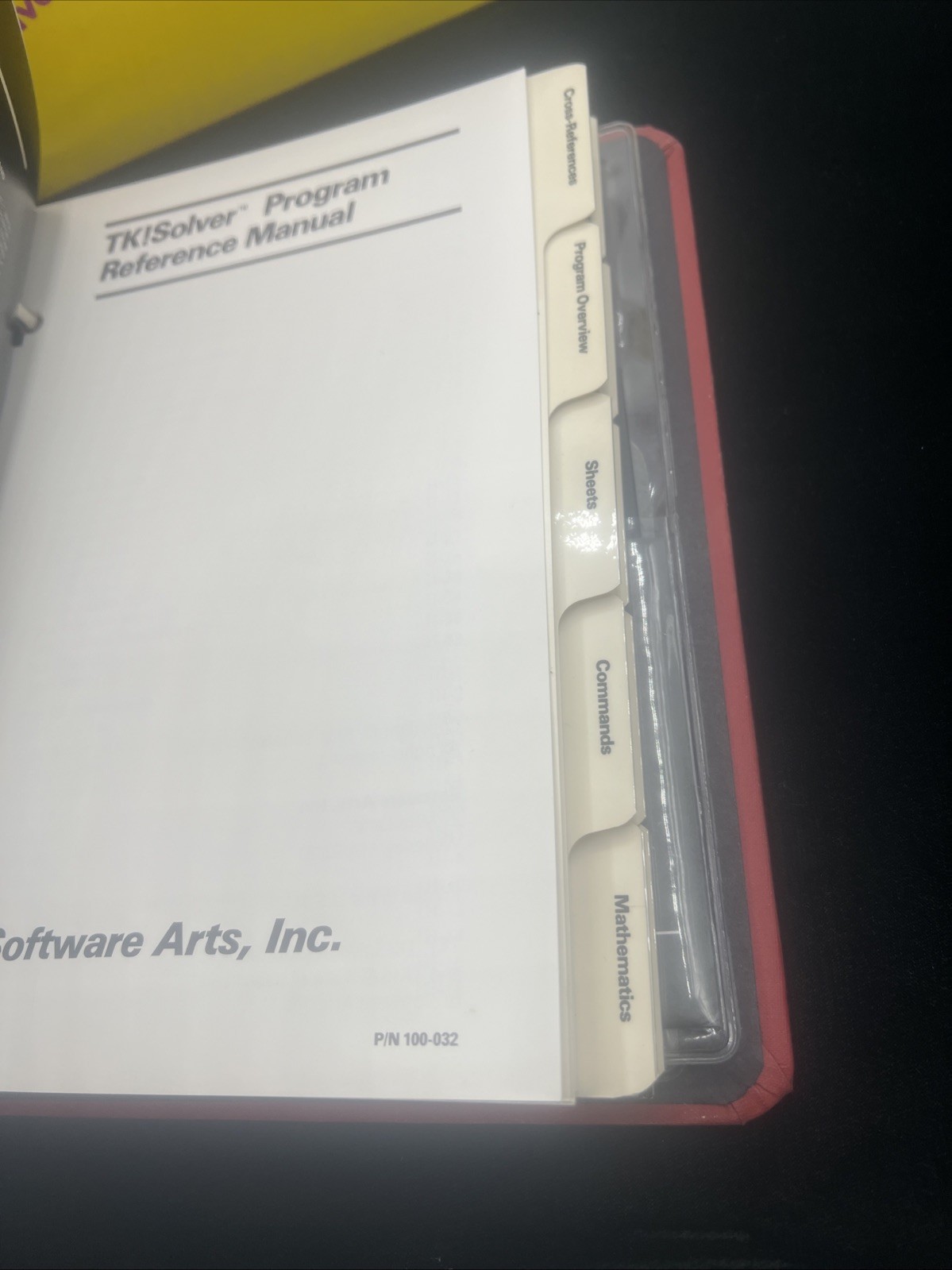 IBM PC Software: TK! SOLVER 1.2 From Software Arts DOS Vintage