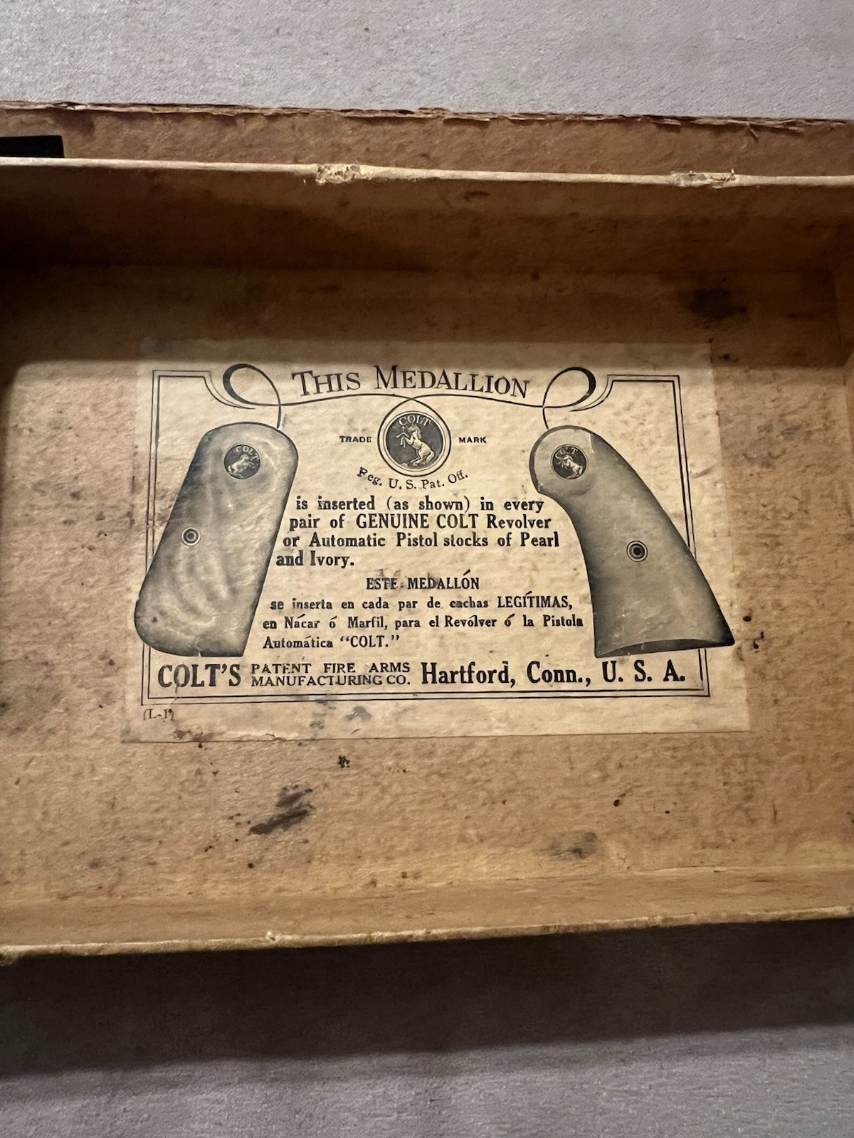 POOR CONDITION Colt Pre War Box