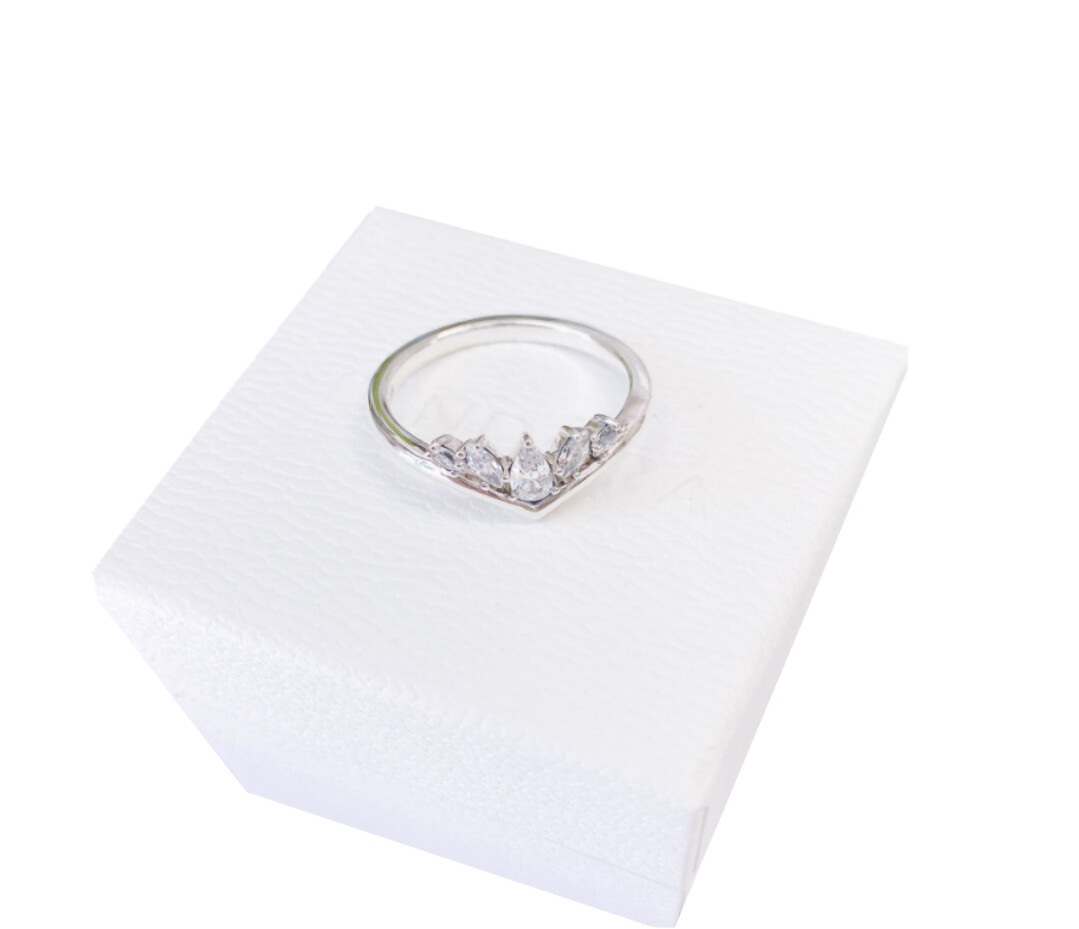 NEW 100% Authentic PANDORA 925 Sparkling Pear & Marquise Wishbone Ring 199109C01