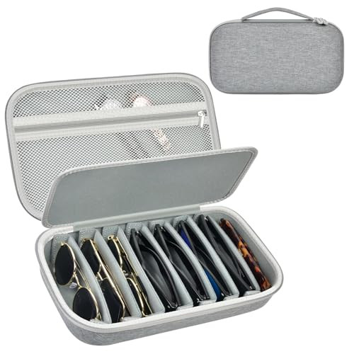 Travel Sunglasses Organizer Case for Quay Polarized Sunglasses Men Large Grey