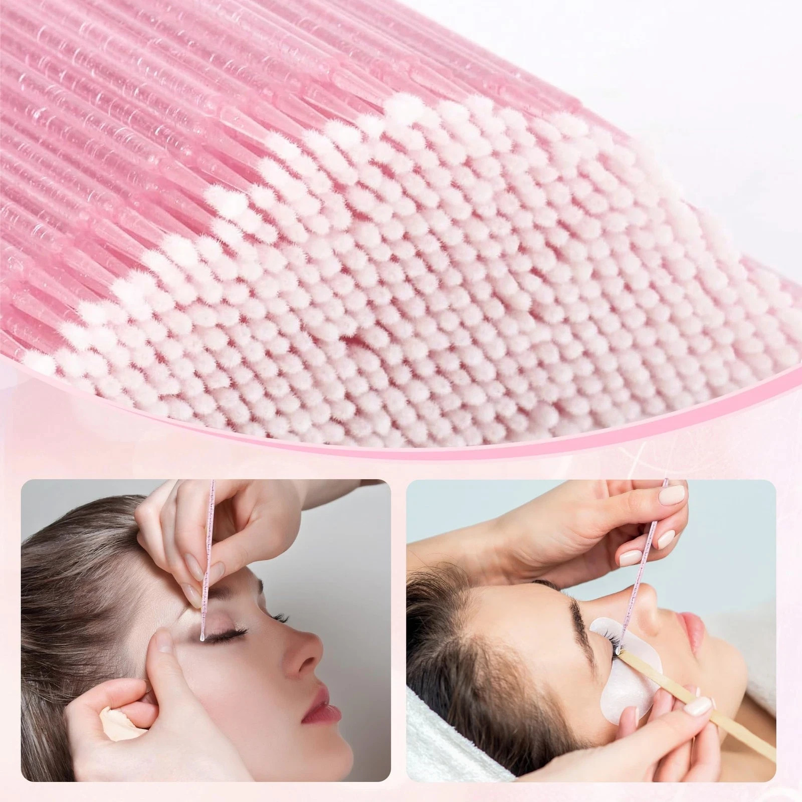 300Pcs Micro Brush, Micro Swabs For Eyelash Extension Disposable Applying Makeup