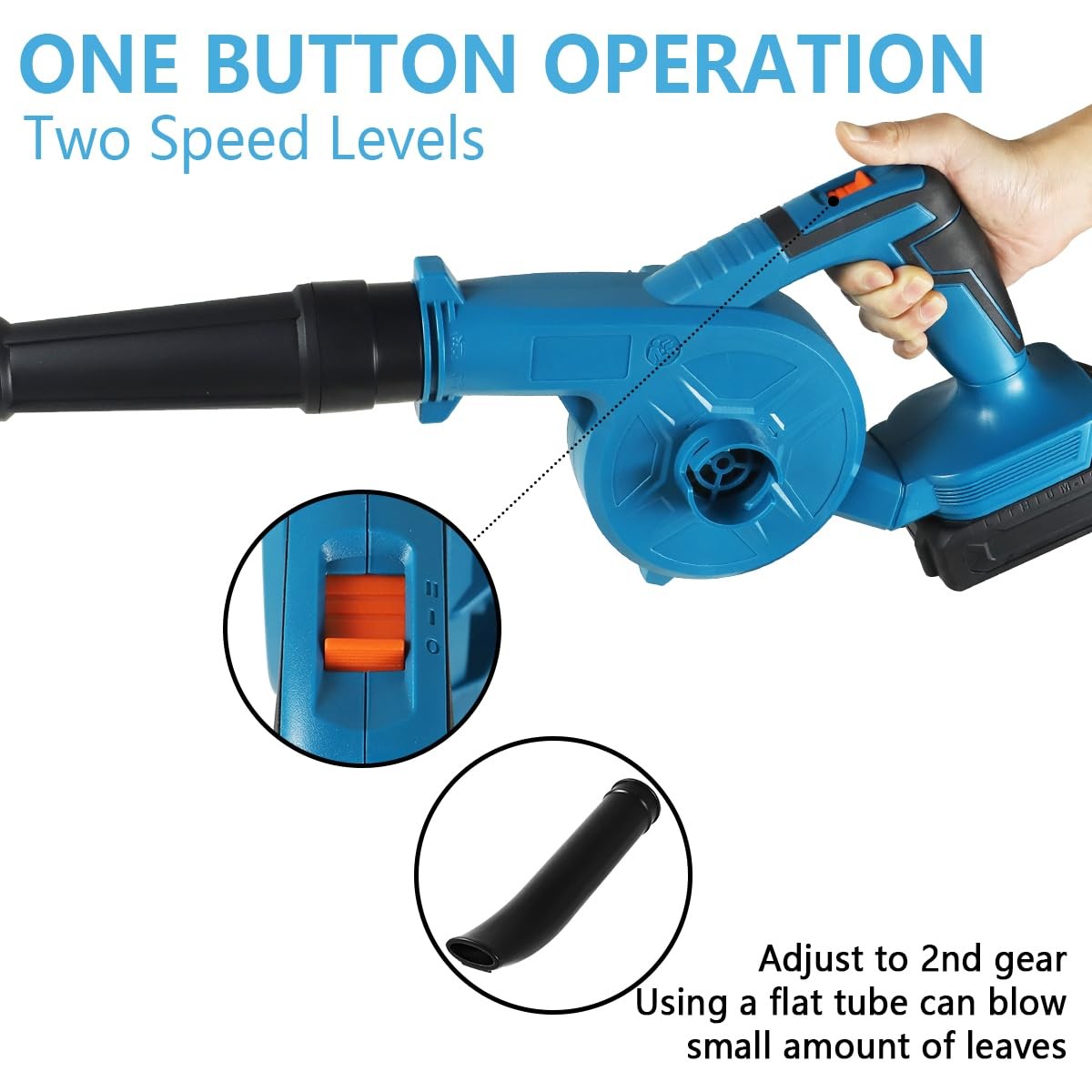 Small Leaf Blower Cordless Compatible with Makita 18V Battery,157MPH/64CFM Li...