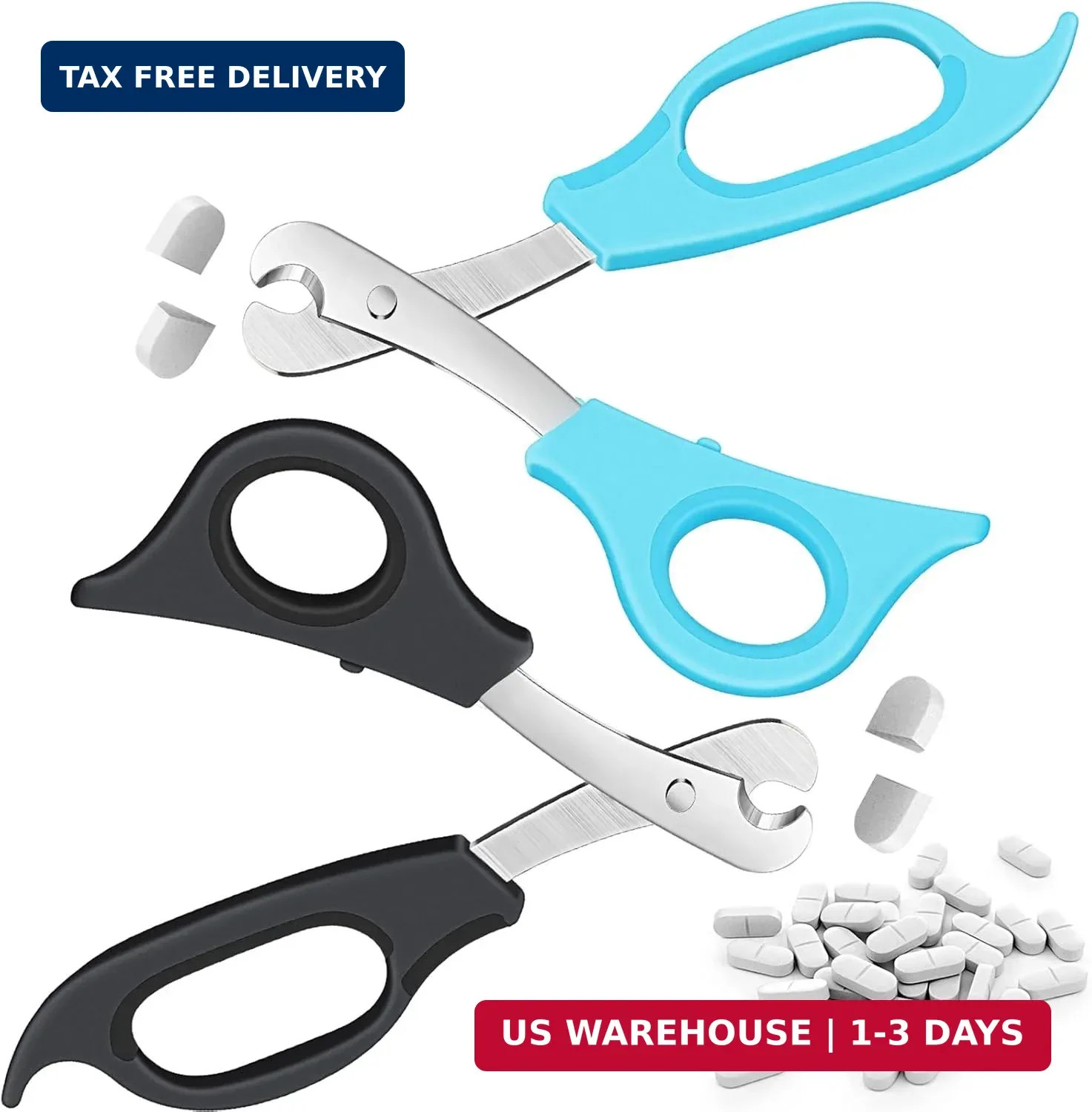 Scissors-shaped Pill, Cutter Sharp Blade Pill Splitter for Easily, Dividing | Eb