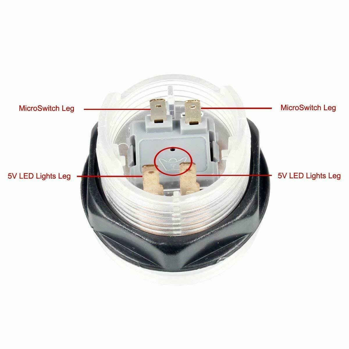 LED lit Arcade Push Buttons MAME Multicade