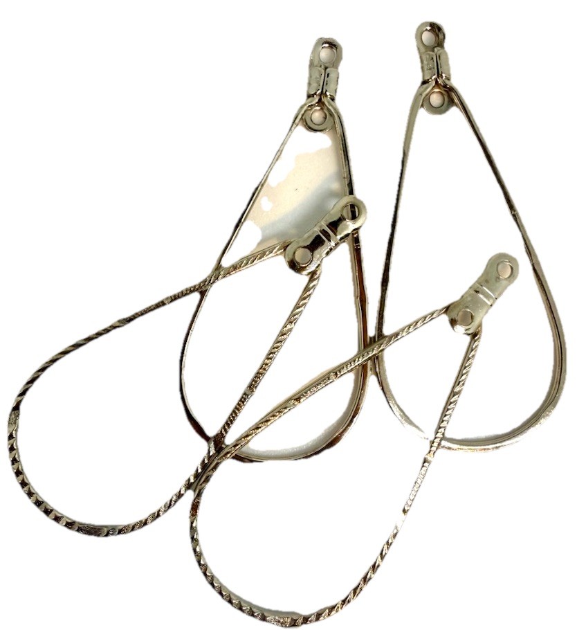 Silver Tone Earring Findings 1” Qty:12