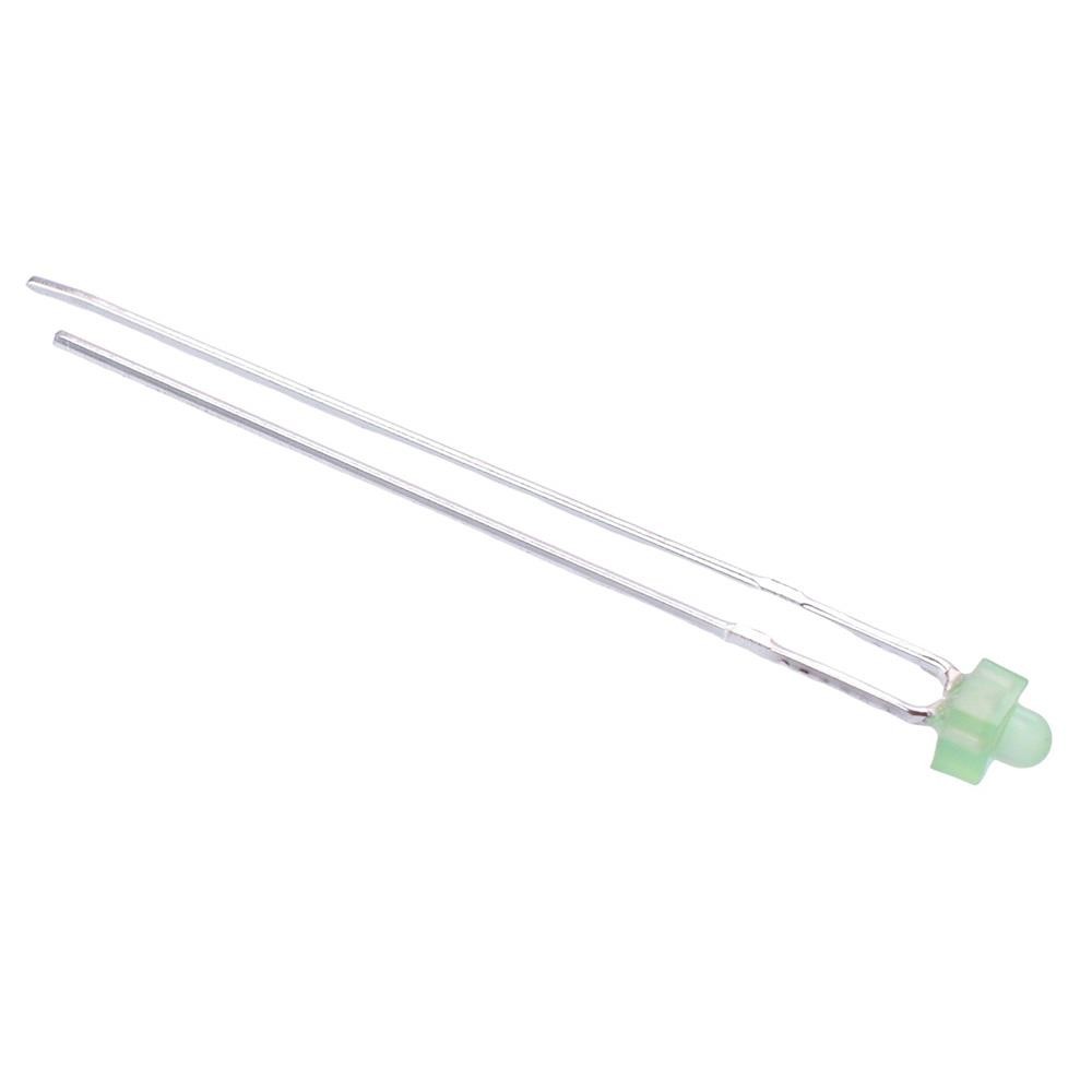 10 x Green 1.8mm LED Diffused 2200mcd 60°