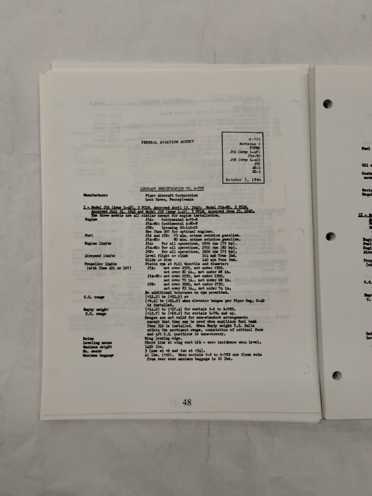 Piper Aircraft Type Specifications Manual-Copy