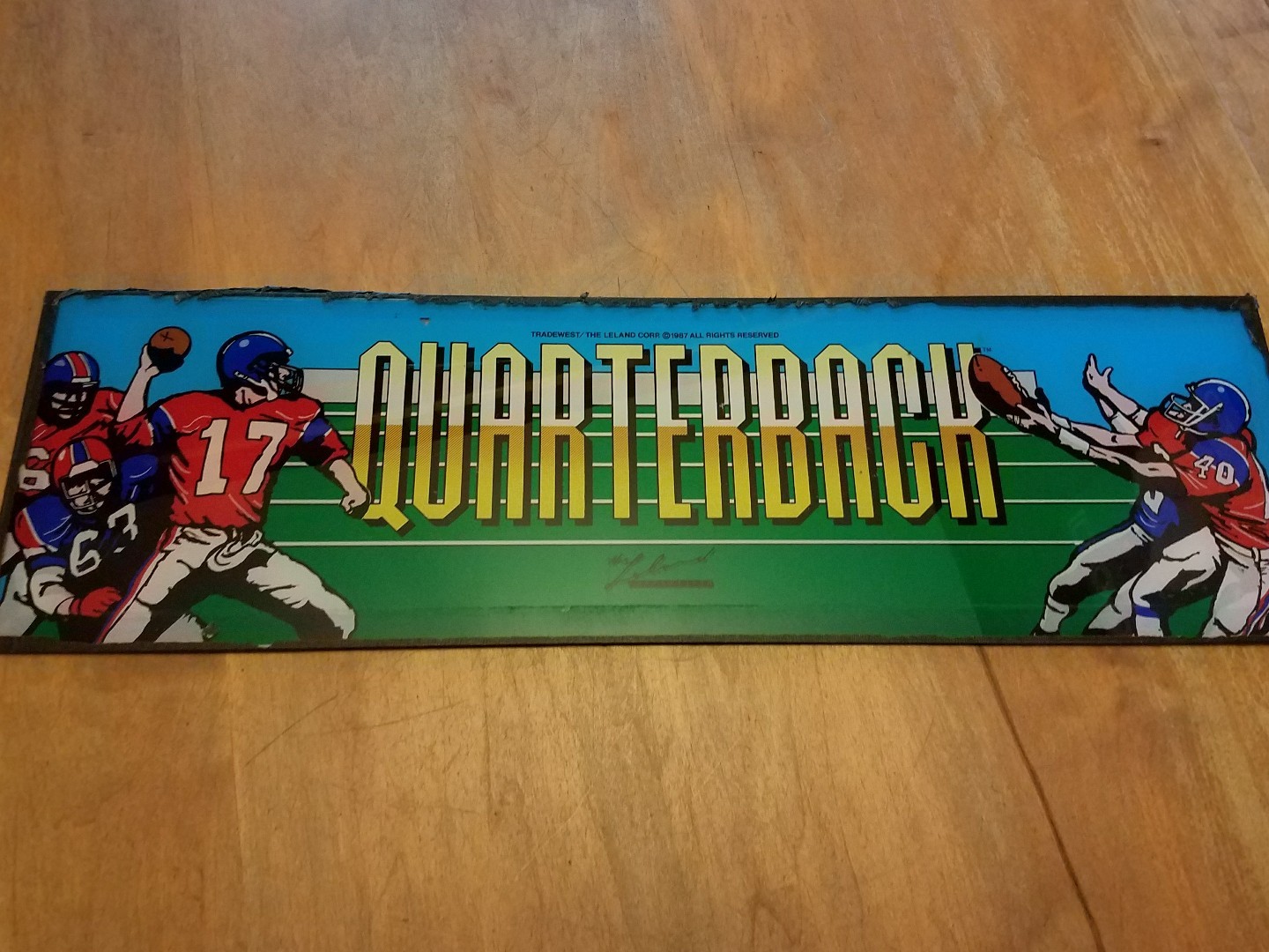 Leland Quarterback Arcade Sign