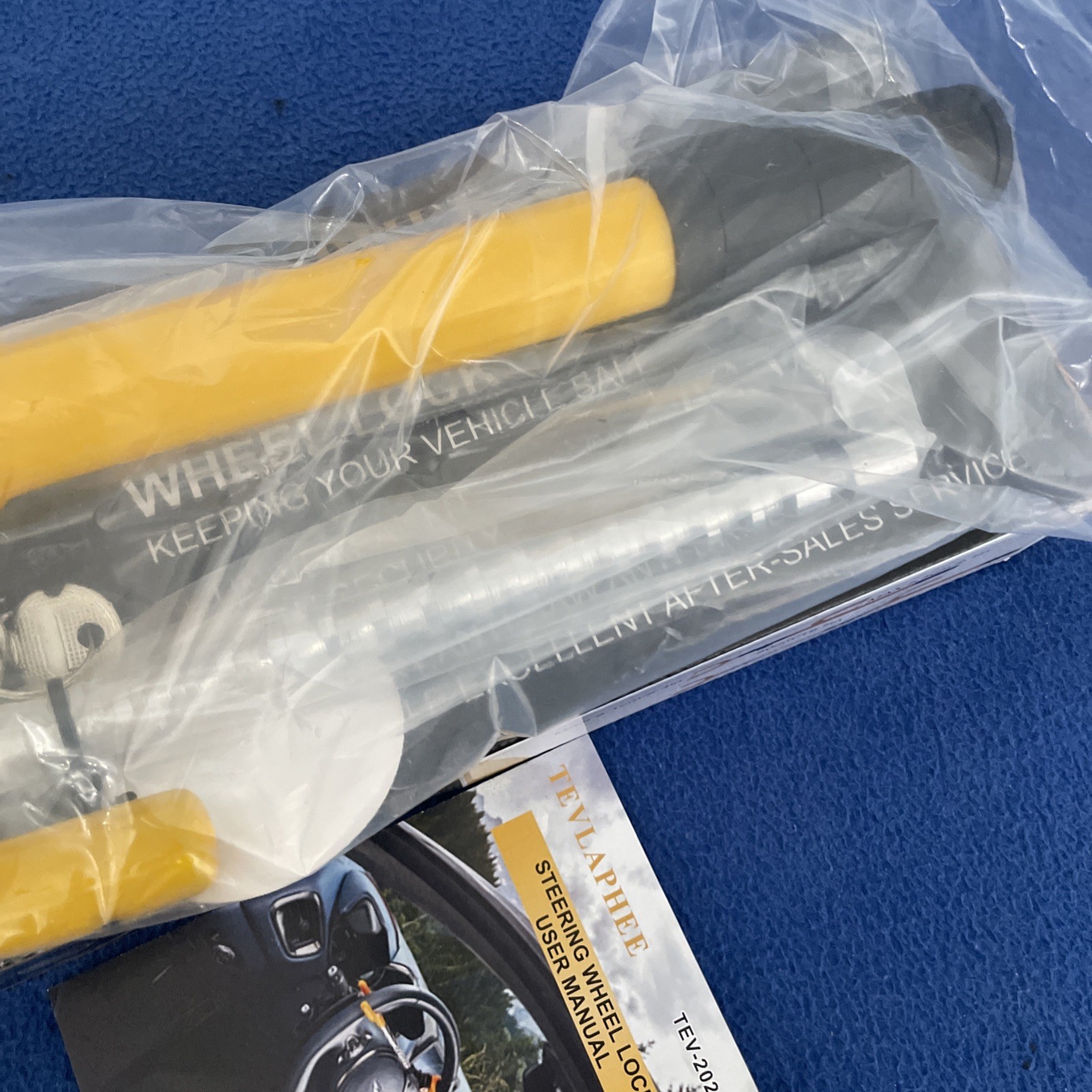 Tevlaphee Steering Wheel Lock Anti Theft Car Device Universal