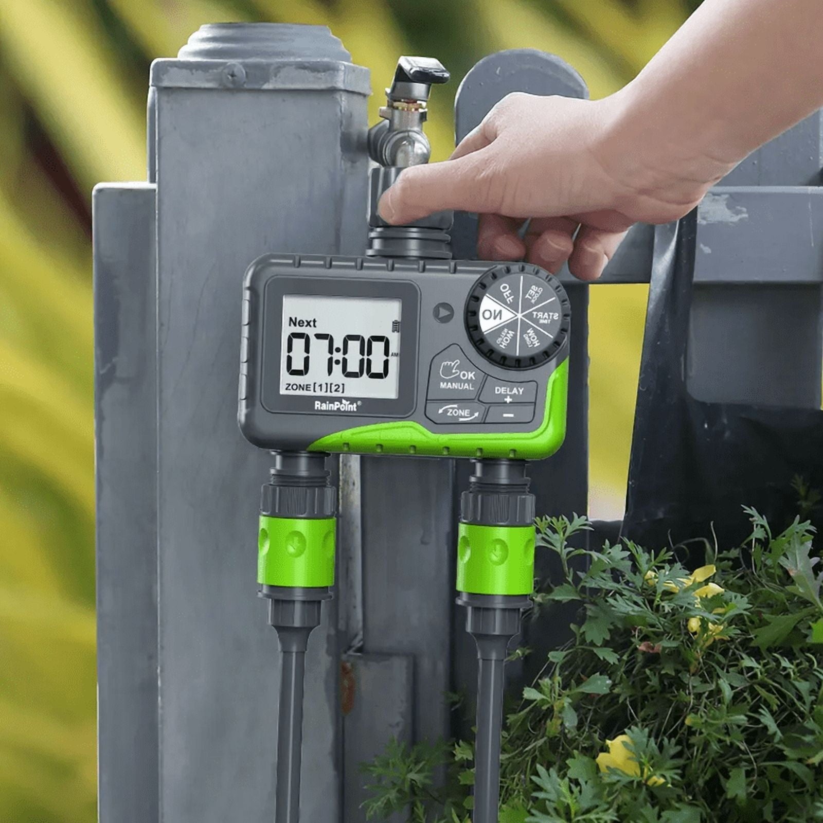 RainPoint 2-Zone Programmable Sprinkler Timer Hose Water Timer FREESHIP