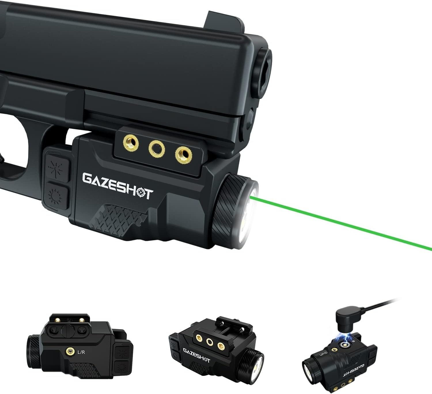 Mini 700 Lumen Pistol Light Laser Combo Weapon Light Tactical Flashlights, Black