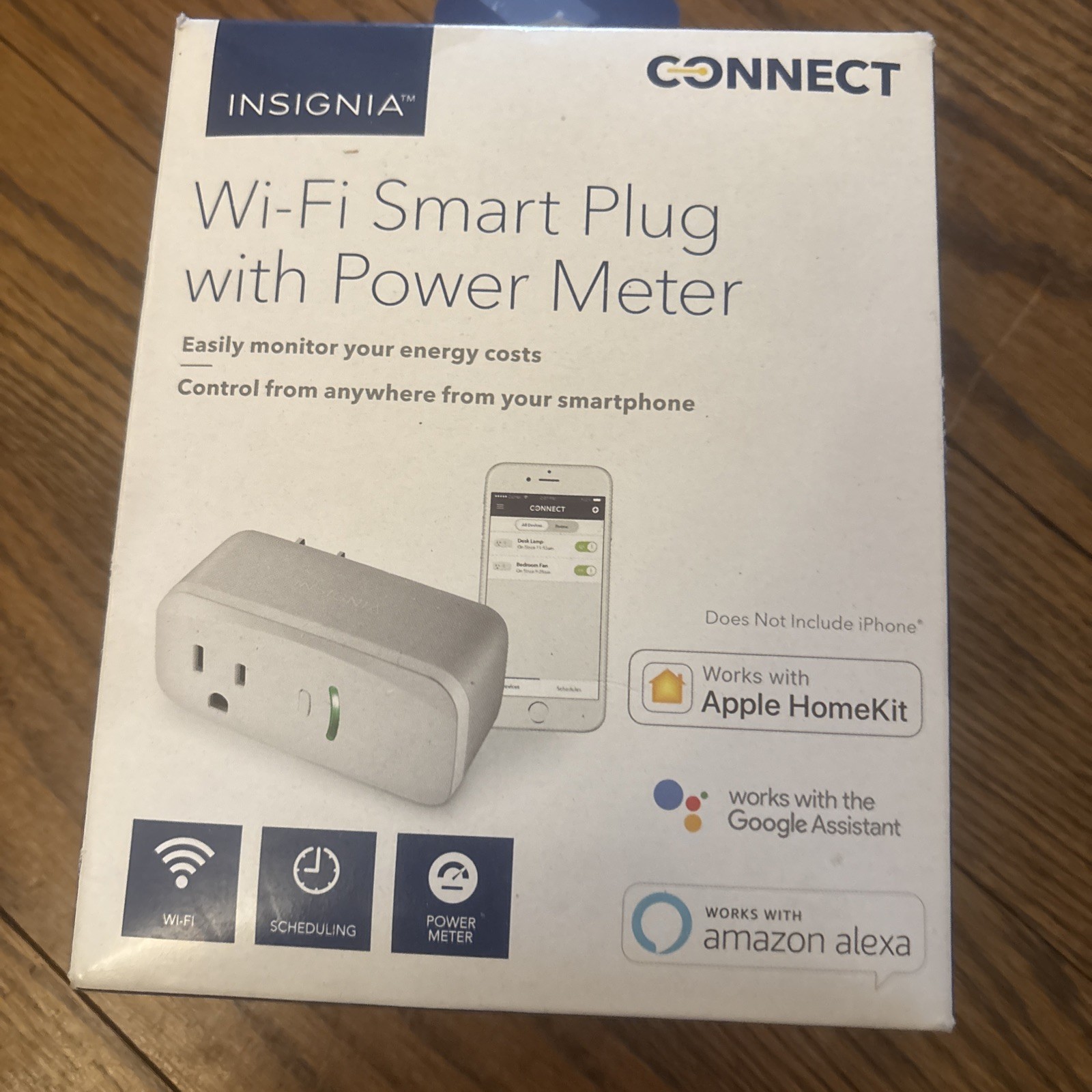 Insignia Connect Wi-Fi Smart Plug with Power Meter New