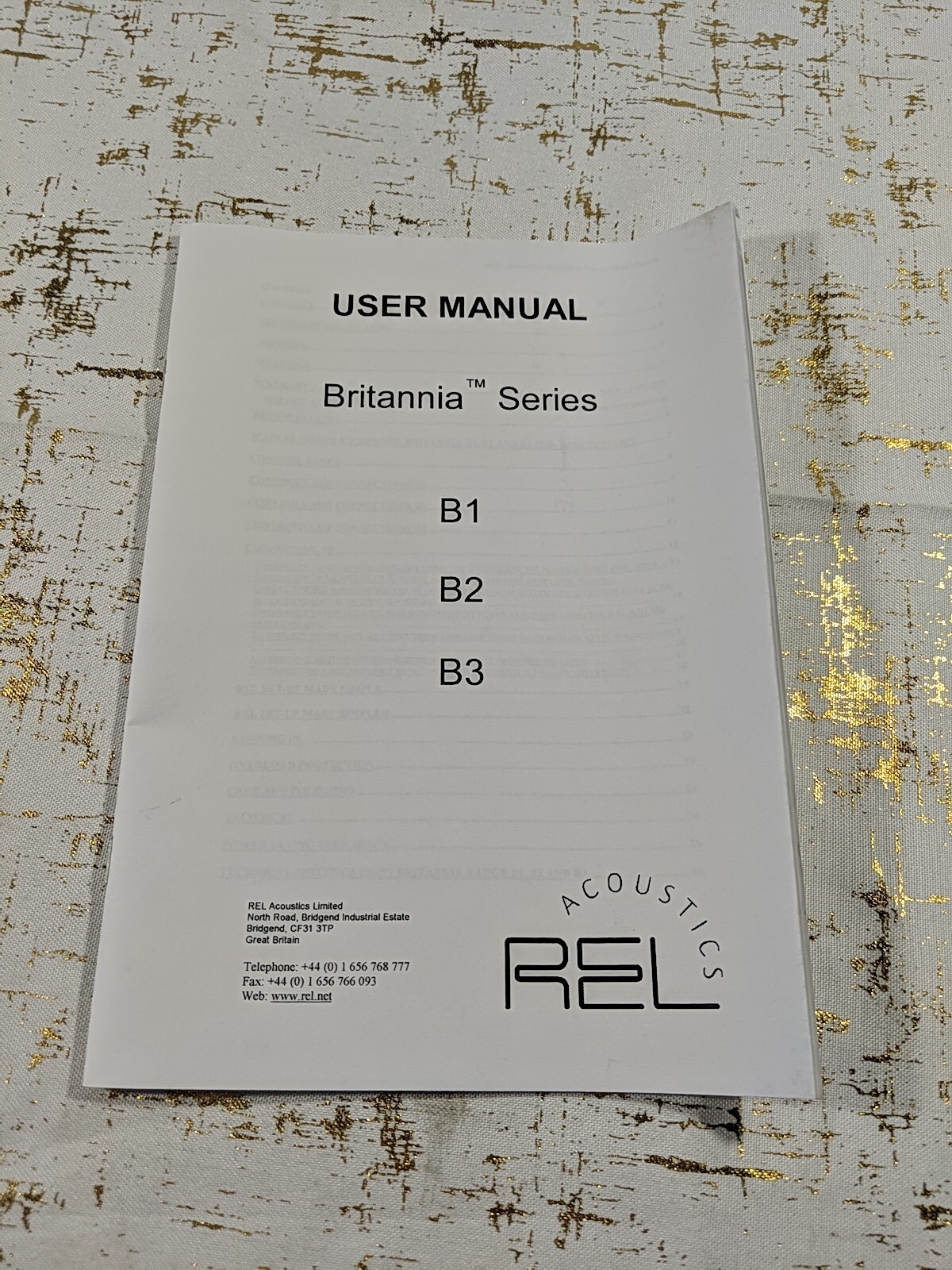 REL USER MANUAL BRITANNIA SERIES AUDIOPHILE DEALER BROCHURE MANUAL AD PAMPHLET