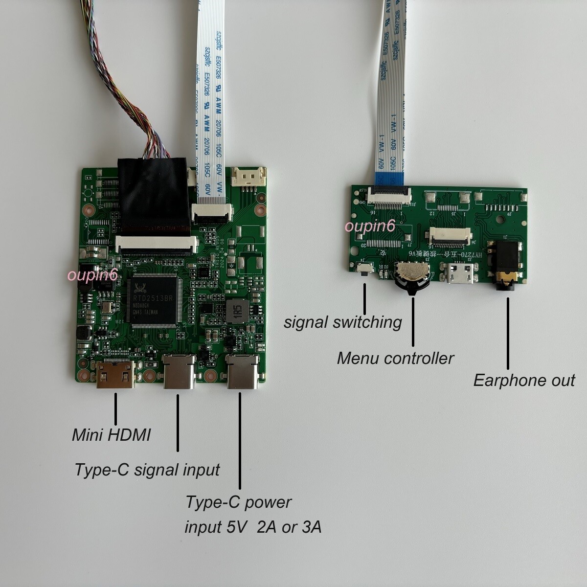 LVDS Controller board kit 2 Type-C mini HDMI for LP140WH2 1366X768 14" LCD LED