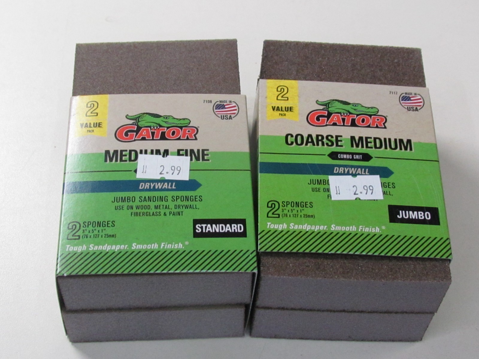 Gator 2 Value Pack 4 Sponges 2 Coarse Medium 2 Medium Fine