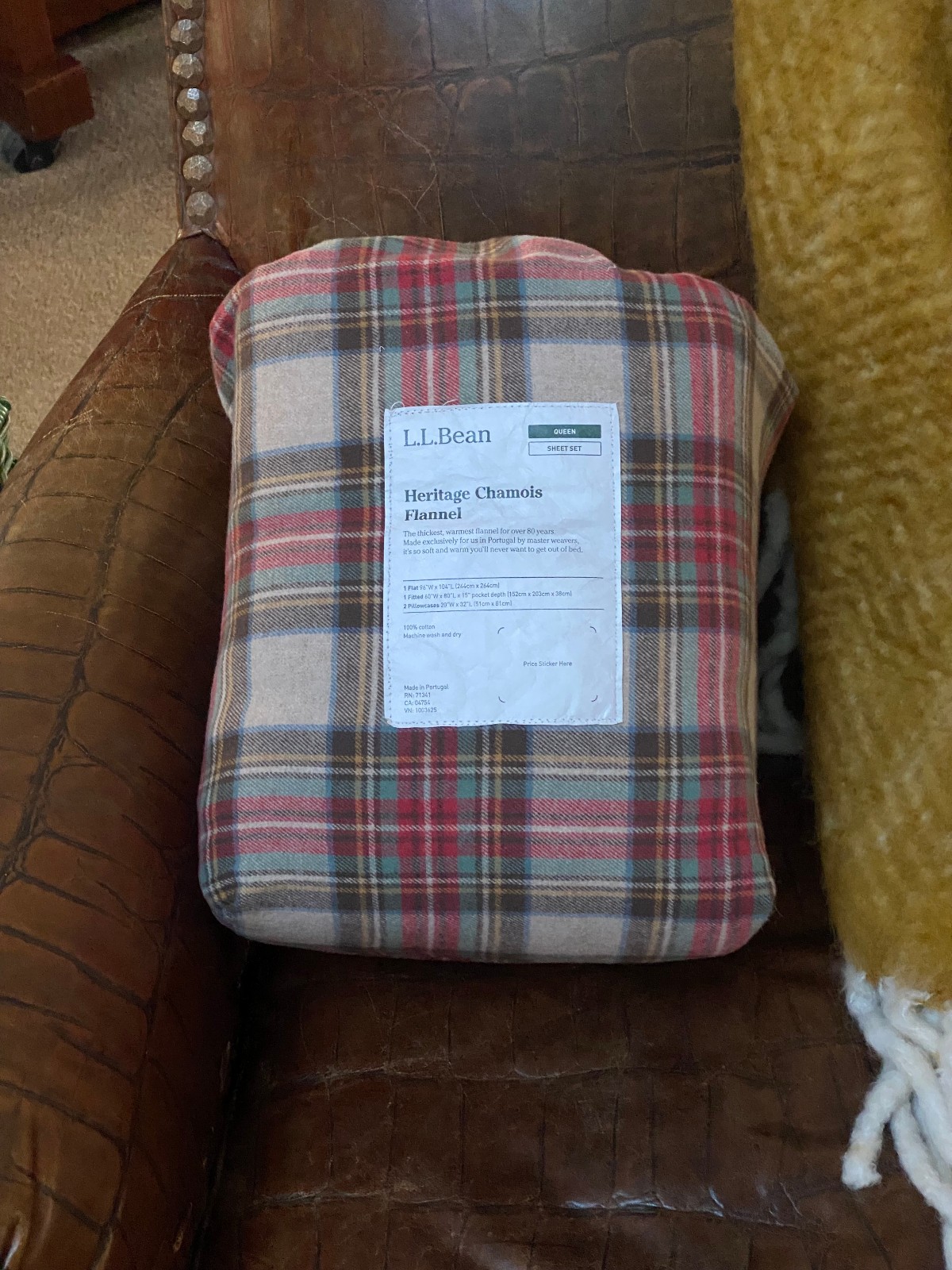 NWT LL Bean Heritage Chamois Flannel Sheets Set - Queen