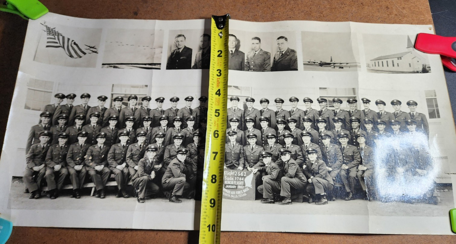 Vtg 1952 USAF Photo - Flight 2562, Sqdn 3744 Honor Flight 1952 Sheppard AFB - TX