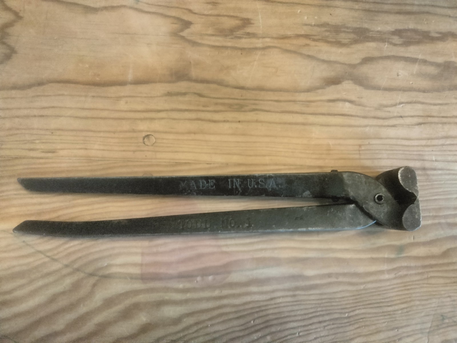 Todd #1 Blacksmith Tool Nippers Vintage? Antique?