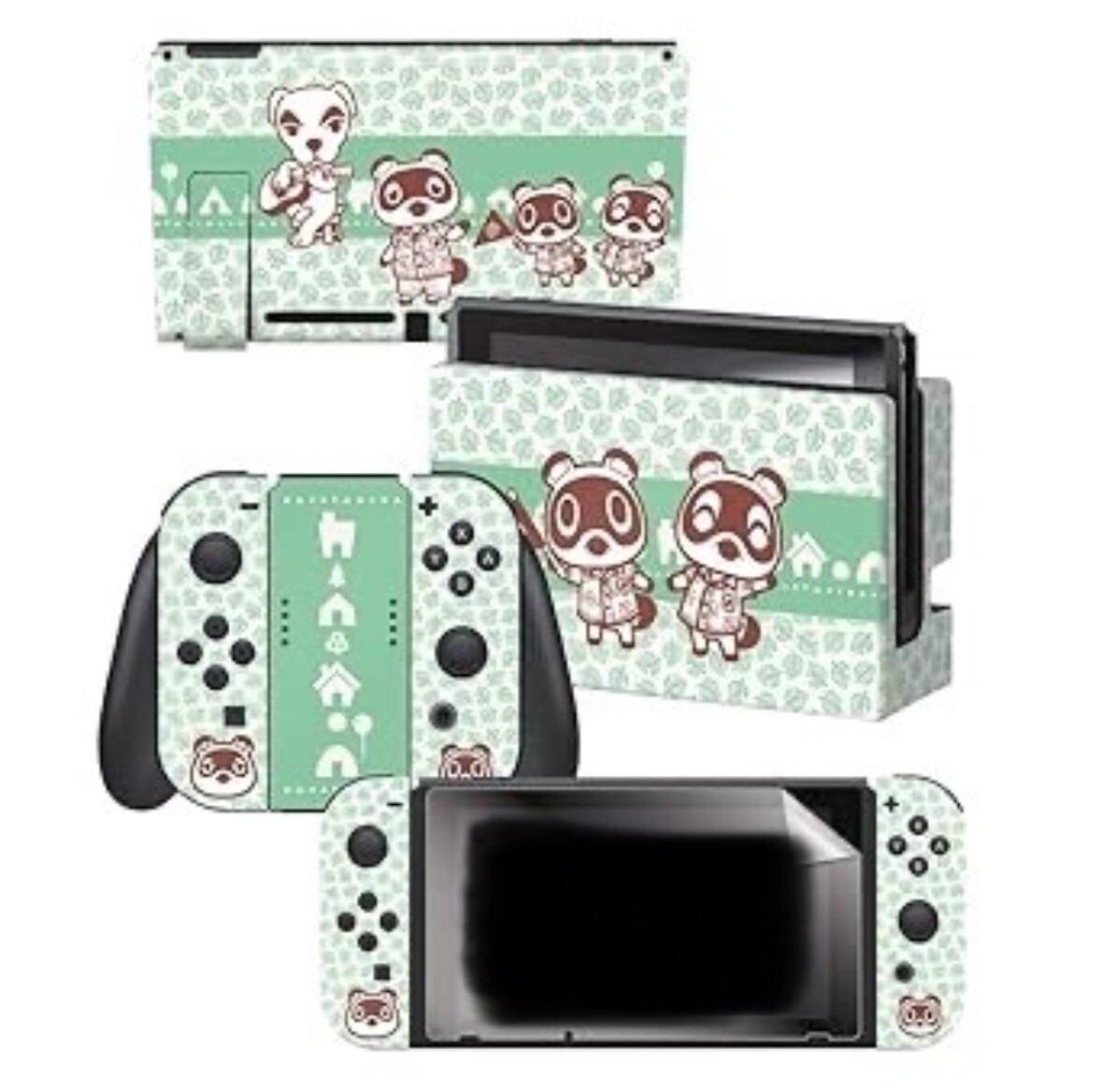 New Animal Crossing New Horizon Switch Skin Tom Nook and Friends
