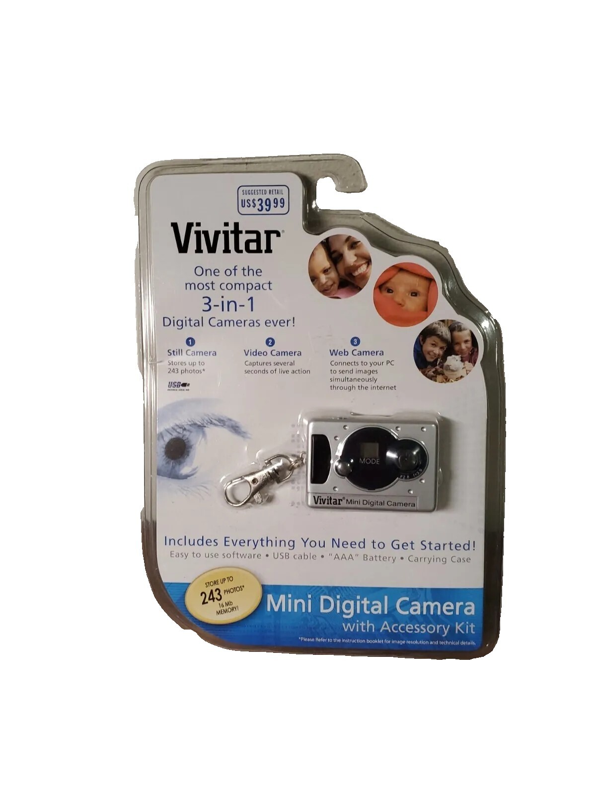 VINTAGE  Innovage, Mini USB Digital Camera Still Video Web 3-in-1 Camera