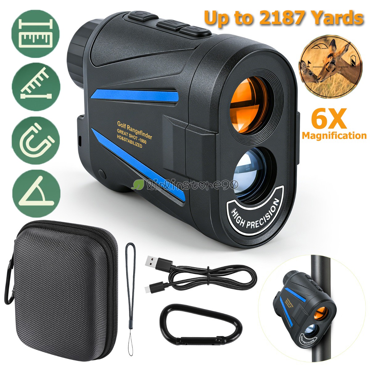 2026 Golf Range Finder with Slope, 2187 Yards Laser Rangefinder, Magnetic Mount