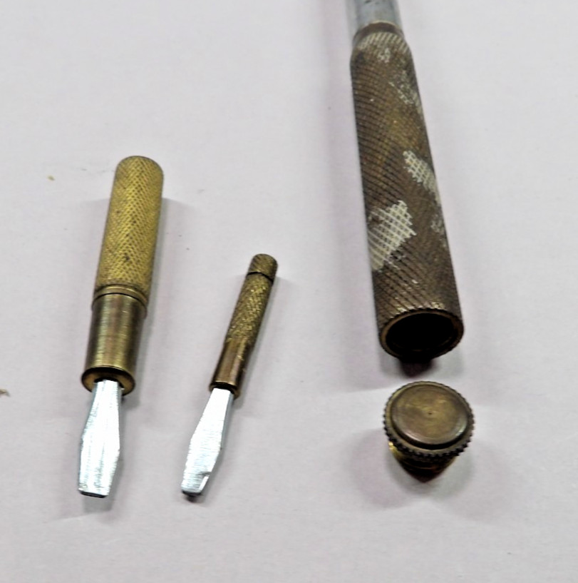 Small Claw Hammer Brass Handle & Hidden Screwdrivers Plus 2nd Brass Screwdriver