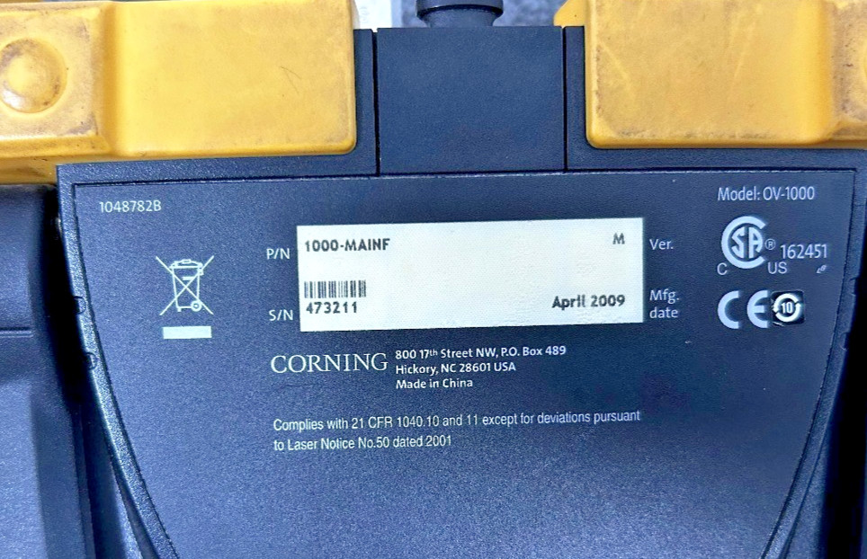 Corning OV-1000 Optical Tester 1000-MAINF OTDR Mainframe Fiber Testing Unit