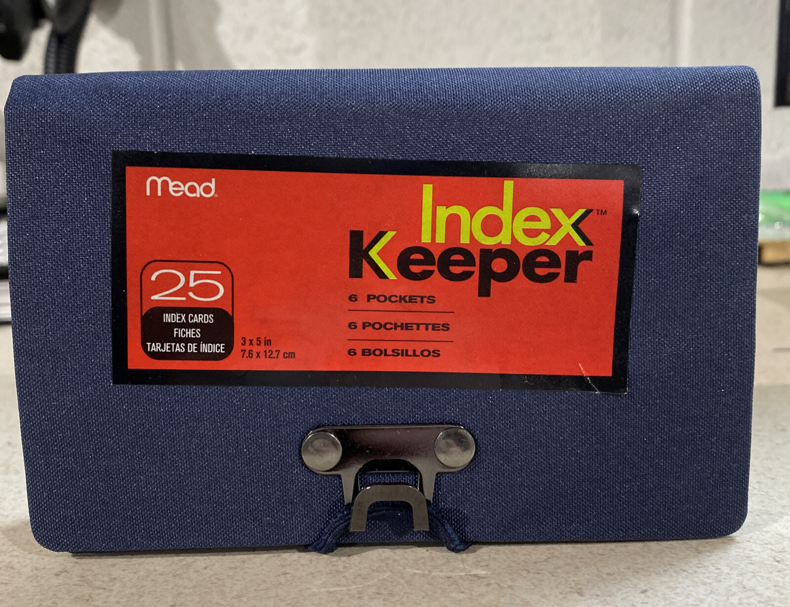 Mead Index Keeper 3"x5" Blue 6 Pockets Stock No. #63076